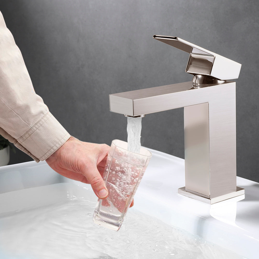 Quadra basin faucet in use