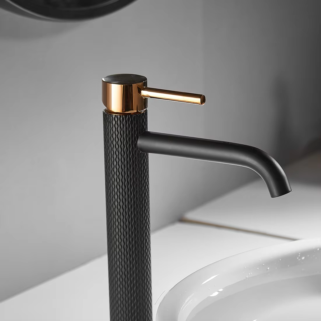 Ember faucet in a bathroom