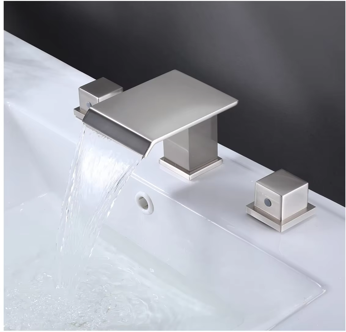 Tide waterfall faucet on a basin