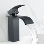 Shale Waterfall Basin Faucet, Matte Black