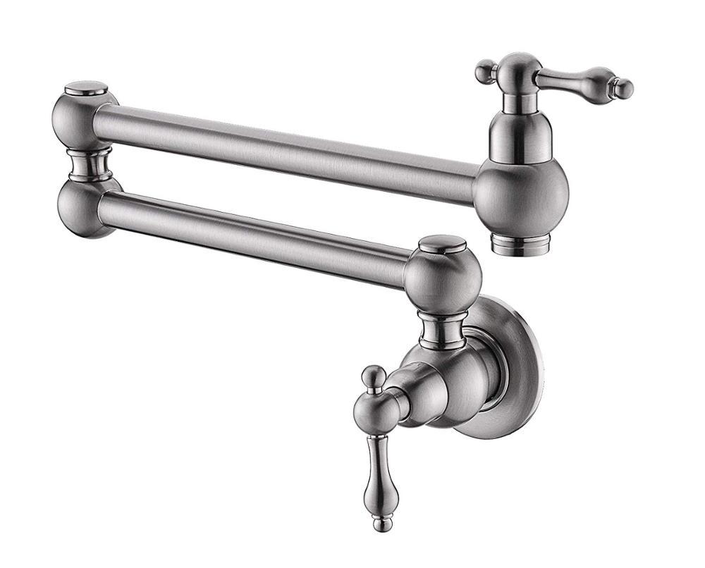 Brigade pot filler, brushed nickel
