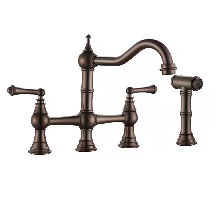 Heritage bridge faucet, oil-rubbed bronze