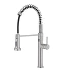 Aria brushed nickel touchless spring pull-down kitchen faucet