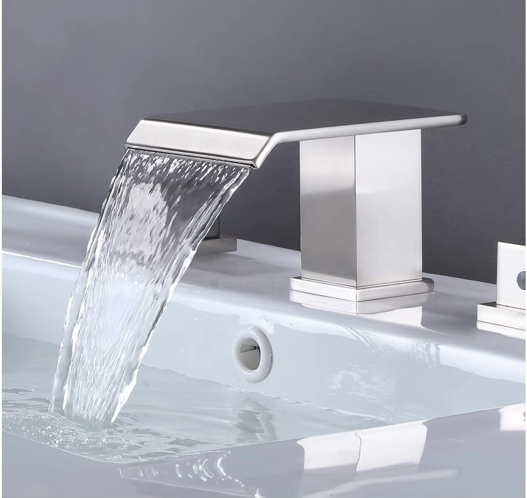 Tide Widespread Waterfall Faucet, Brushed Nickel