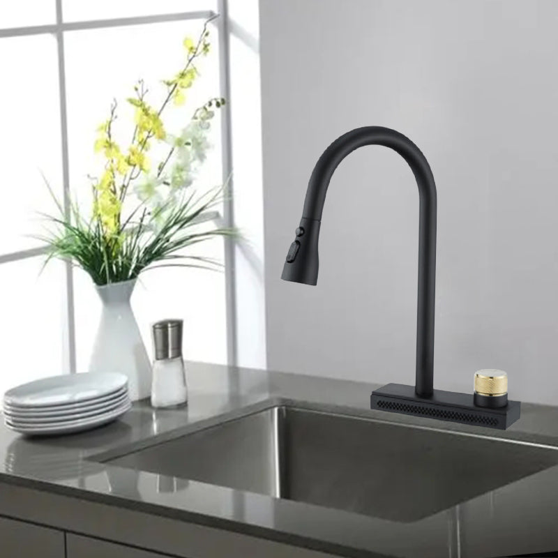 Nero faucet over a stainless sink