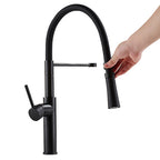 Vela matte black semi-pro kitchen faucet