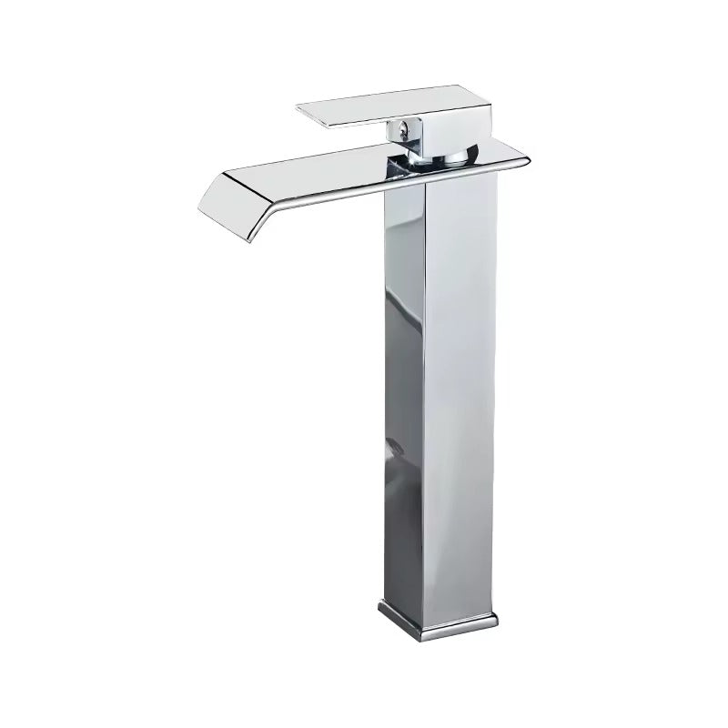 Cascade waterfall faucet, polished chrome