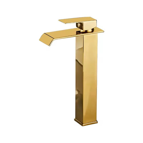 Cascade waterfall faucet, brushed gold